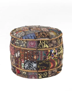Patchwork ornamentered puf